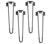 HYQOUKLR Gambe per mobili regolabili, Adjustable Metal Folding Iron Furniture Legs, 20-72cm, With Screws(50cm/19.68in)
