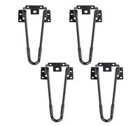HYQOUKLR Gambe per mobili regolabili, Adjustable Metal Folding Iron Furniture Legs, 20-72cm, With Screws(32cm/12.60in)