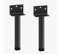 HYQOUKLR Gambe per mobili regolabili, Adjustable Metal Sofa Table Legs 2 Pack Multicolor 18-30cm Screws Included(Black,20cm)