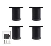 HYQOUKLR Gambe per mobili regolabili, Aluminum Coffee Table Legs Multicolor 8-30cm Fur Feet With 8mm Screw Floor Protector(Black,8cm/3.15in)