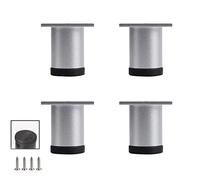 HYQOUKLR Gambe per mobili regolabili, Aluminum Coffee Table Legs Multicolor 8-30cm Fur Feet With 8mm Screw Floor Protector(Silver,10cm/3.94in)