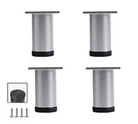 HYQOUKLR Gambe per mobili regolabili, Aluminum Coffee Table Legs Multicolor 8-30cm Fur Feet With 8mm Screw Floor Protector(Silver,15cm/5.9in)