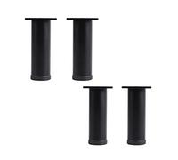 HYQOUKLR Gambe per mobili regolabili, Aluminum Coffee Table Legs Multicolor 8-30cm Fur Feet With 8mm Screw Floor Protector(Black,25cm/9.8in)