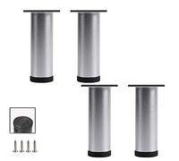 HYQOUKLR Gambe per mobili regolabili, Aluminum Coffee Table Legs Multicolor 8-30cm Fur Feet With 8mm Screw Floor Protector(Silver,30cm/11.8in)