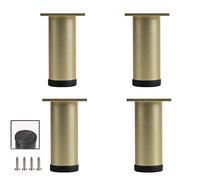 HYQOUKLR Gambe per mobili regolabili, Aluminum Coffee Table Legs Multicolor 8-30cm Fur Feet With 8mm Screw Floor Protector(Golden,20cm/7.9in)