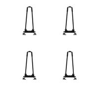 HYQOUKLR Gambe per mobili regolabili, Foldable Metal Hairpin Legs 20-50cm Black and White for Table(Black,25cm(9.8in))