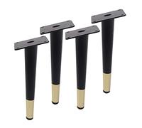 HYQOUKLR Gambe per mobili regolabili, Furniture Legs 4pcs for Sofas Cabinets Tables Multicolor Multiple Sizes 1000kg Capacity(Black+gold,Oblique-20Cm/8In)