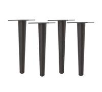 HYQOUKLR Gambe per mobili regolabili, Furniture Legs 4pcs for Sofas Cabinets Tables Multicolor Multiple Sizes 1000kg Capacity(Black,Straight-25Cm/9.8In)