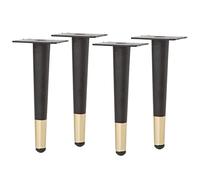 HYQOUKLR Gambe per mobili regolabili, Furniture Legs 4pcs for Sofas Cabinets Tables Multicolor Multiple Sizes 1000kg Capacity(Black+gold,Oblique-25Cm/9.8In)