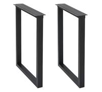 HYQOUKLR Gambe per mobili regolabili, Heavy Duty Metal Square Tube Table Legs Multicolor Multiple Sizes with Screws and Foot Pad(Black,W30xh100cm)
