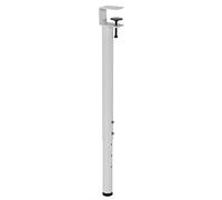 HYQOUKLR Gambe per mobili regolabili, Iron F-Shape Table Clamp Legs Adjustable Black White 1/2 Pcs No Drill for Dining Consoles(White,1pcs)