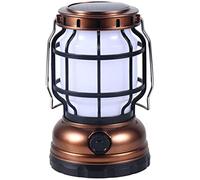 HYQOUKLR Luci LED per Esterni, Lanterna da Campeggio, Lampada da Campeggio Portatile Vintage con Ricarica USB, Luce di Emergenza(Bronze)