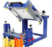 HYQOUKLR Macchina serigrafica curvilinea manuale, Macchina for stampa serigrafica a cilindro curvo, area di stampa 160x140 mm, diametro 80 mm for bottiglie e tazze