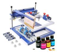 HYQOUKLR Macchina serigrafica curvilinea manuale, Macchina for stampa serigrafica a rulli for prodotti conici cilindrici da 170 mm