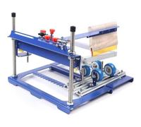 HYQOUKLR Macchina serigrafica curvilinea manuale, Macchina serigrafica for cilindri coni diametro massimo 6,7 pollici sinistra destra spinta trazione