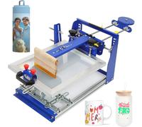 HYQOUKLR Macchina serigrafica curvilinea manuale, Macchina serigrafica manuale a cilindro con campo di regolazione verticale di 160 mm for diametro di 170 mm