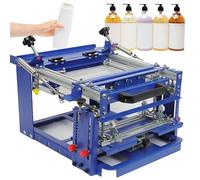 HYQOUKLR Macchina serigrafica curvilinea manuale, Stampante serigrafica curva for prodotti cilindrici conici, bottiglie e tazze fino a 80 mm di diametro
