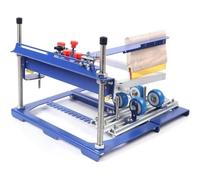HYQOUKLR Macchina serigrafica curvilinea manuale, Stampante serigrafica manuale a rulli curvi for bottiglie e tazze con pressa a rulli da 6,7 pollici