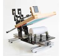 HYQOUKLR Macchina serigrafica curvilinea manuale, Stampante serigrafica manuale curva for prodotti cilindrici conici, area di stampa 200x250 mm, diametro massimo 270 mm