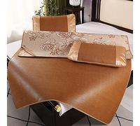 HYQOUKLR Materassino in bambù, materasso pieghevole, Coprimaterasso in rattan e bambù con federa, confezione da 2, marrone, diverse misure(Brown B,180x200cm)