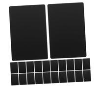 HYQOUKLR portabiglietti da visita, Biglietti da visita in metallo, 100 pezzi/sacchetto, biglietti da visita in lega di alluminio, biglietti da visita in metallo vuoti(Black,8.505.500.10CM)