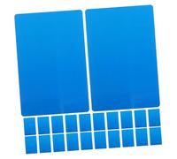 HYQOUKLR portabiglietti da visita, Biglietti da visita in metallo, 100 pezzi/sacchetto, biglietti da visita in lega di alluminio, biglietti da visita in metallo vuoti(Blue,8.505.300.10CM)