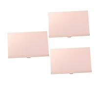 HYQOUKLR portabiglietti da visita, Elegante contenitore for biglietti da visita in metallo, 3 pezzi