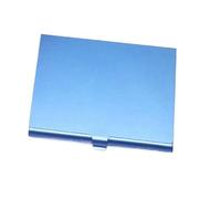 HYQOUKLR portabiglietti da visita, Porta biglietti da visita Porta biglietti da visita in lega di alluminio Porta biglietti da visita in metallo(Blue)