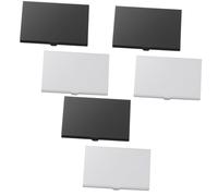 HYQOUKLR portabiglietti da visita, Porta brochure in lega di alluminio for business case, porta cartellino identificativo