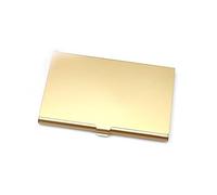 HYQOUKLR portabiglietti da visita, Porta carte di credito in lega di alluminio, porta carte di credito da uomo, porta biglietti da visita(Golden)