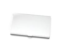 HYQOUKLR portabiglietti da visita, Porta carte di credito in lega di alluminio, porta carte di credito da uomo, porta biglietti da visita(Silver)