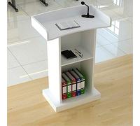 HYQOUKLR Pulpito da Chiesa, podio da Terra, for Il coinvolgimento dei Clienti Presso Campus aziendali, ristoranti o Matrimoni(White,Without Drawer)