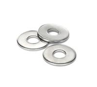 HYQOUKLR Rondella Piatta Stainless Steel Flat Washer DIN9021 M4-M24 Silvery Assorted Pack(50pcs M6)