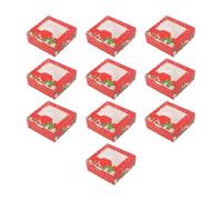 HYQOUKLR Scatola per confezionamento Torte, Scatole for Dolci con Finestra, Confezione da 10 scatole for Biscotti e Caramelle Multicolori(Color C)