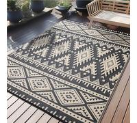 HYQOUKLR Tappeto da esterno, Tappeto lavabile in lavatrice Tappeto alla moda for patio Campeggio Picnic Cortile for giardinaggio, campeggio(Blue White,9X12inch(270x360cm))