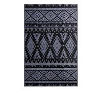 HYQOUKLR Tappeto da esterno, Tappeto lavabile in lavatrice Tappeto alla moda for patio Campeggio Picnic Cortile for giardinaggio, campeggio(Black Grey,5X8inch(150x240cm))