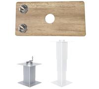 HYQOUKLR tavolo pieghevole a parete, scrivania a parete, Tavolo for pontone for camper, 31x16 pollici, altezza regolabile 12-28 pollici, 2 portabicchieri multicolore(Natural)