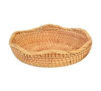 HYQOUKLR vassoio rettangolare, vassoio in rattan vassoiowic Cesto portaoggetti in rattan intrecciato multicolore, diverse misure, for casa, cucina, soggiorno, ufficio(9x28cm)