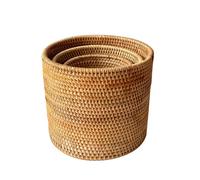 HYQOUKLR vassoio rettangolare, vassoio in rattan vassoiowic Cesto portaoggetti in rattan intrecciato naturale, diverse misure, tessuto a mano for l'arredamento del soggiorno(17x15cm)