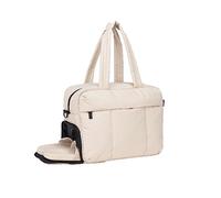 HyRaM Duffel Bag Puffer Gym Tote Bag Borsa in Nylon Trapuntato Borsone Puffy Borsone da notte Borsa da viaggio da donna con scomparto per scarpe, Beige