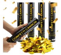 Hyran Cannone Spara Coriandoli Oro*4, Spara Coriandoli Laurea, Matrimonio, Compleanno, San Valentino, Facili e Sicuri da Usare Per Interni ed Esterni