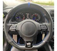 HYRHEV Coprivolante per Auto in Pelle Scamosciata Nera per Golf 6 GTI MK6 per Polo GTI per Scirocco R per Passat CC R-Line 2010 Copertura Protettiva per Volante(Colore:Style 62)