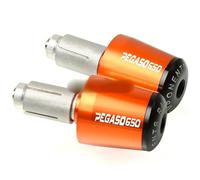 HYRHEV per Aprilia Pegaso 650 Pegaso650 1992-2007 Moto 7/8 "22MM Manopole Manubrio Maniglia Bar End cap(Orange)