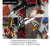 HYRHEV per Kawasaki Z800 1 Paio di Specchietti Retrovisori per Moto Scooter Manubrio Specchietto retrovisore Manubrio(001)