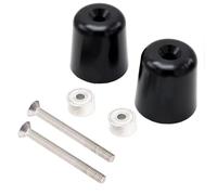 HYRHEV per Vespa Tutti Vespa Modello GTS Sprint Primavera 50 125 250 300 GTS Moto Motocross CNC in Alluminio Bar End Manubrio(Black)