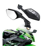HYRHEV Specchietto Retrovisore A per Moto con Indicatori di Direzione A Specchietti Laterali per Ninja ZX 10R ZX-10R 2011-2020 H2 2014-2015 Specchietto retrovisore Manubrio