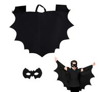 HYRKOTW Bambini Halloween Cape Wing + Maschera Ali di Pipistrello per Bambini Bomboniere Oggetti di Scena per Cosplay Decorazioni di Halloween Mantello di Pipistrello