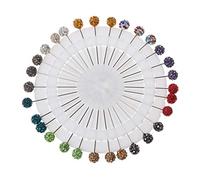 HYROOY 30 cs/Set Hijab Cristalli Spille Sciarpa Sicurezza ins Dritto per la Testa in Smalto ins Gioielli Regalo per WOM