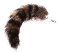 HYROOY Portachiavi con catena a forma di coda di procione, idea regalo