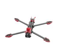 HYRTEFBN Kit Telaio Quadcopter Telaio for Drone FPV da 7 Pollici, Kit Telaio RC in Fibra di Carbonio da 295 mm con Braccio da 5 mm, Parti Stampate for FPV Fai da Te(7in with Red Parts)